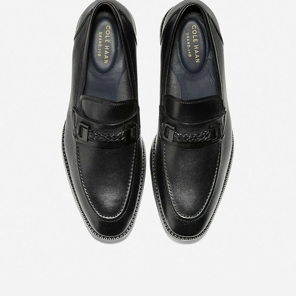 Cole Haan Men\'s Wagner Grand Black Leather Bit Loafers 11.5M - New in Box main image 8